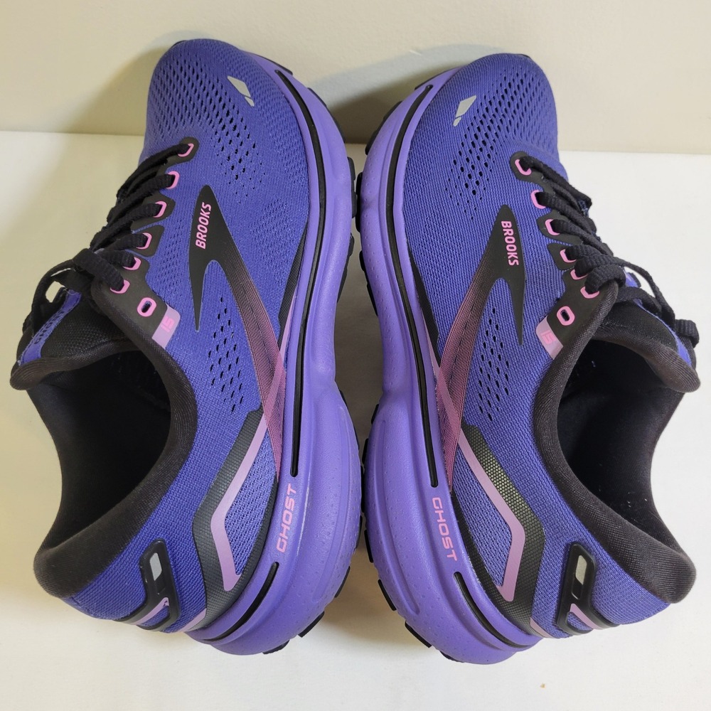 Brooks Ghost 15 Womens Running Shoes Size 8.5 Purple Black Pink 1203801B544 - Picture 4 of 7